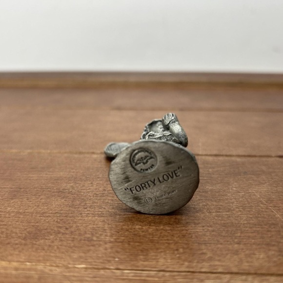 1974 Robert Drury International‎ Pewter Figure Tennis Girl Forty Love Figurine - Picture 4 of 4